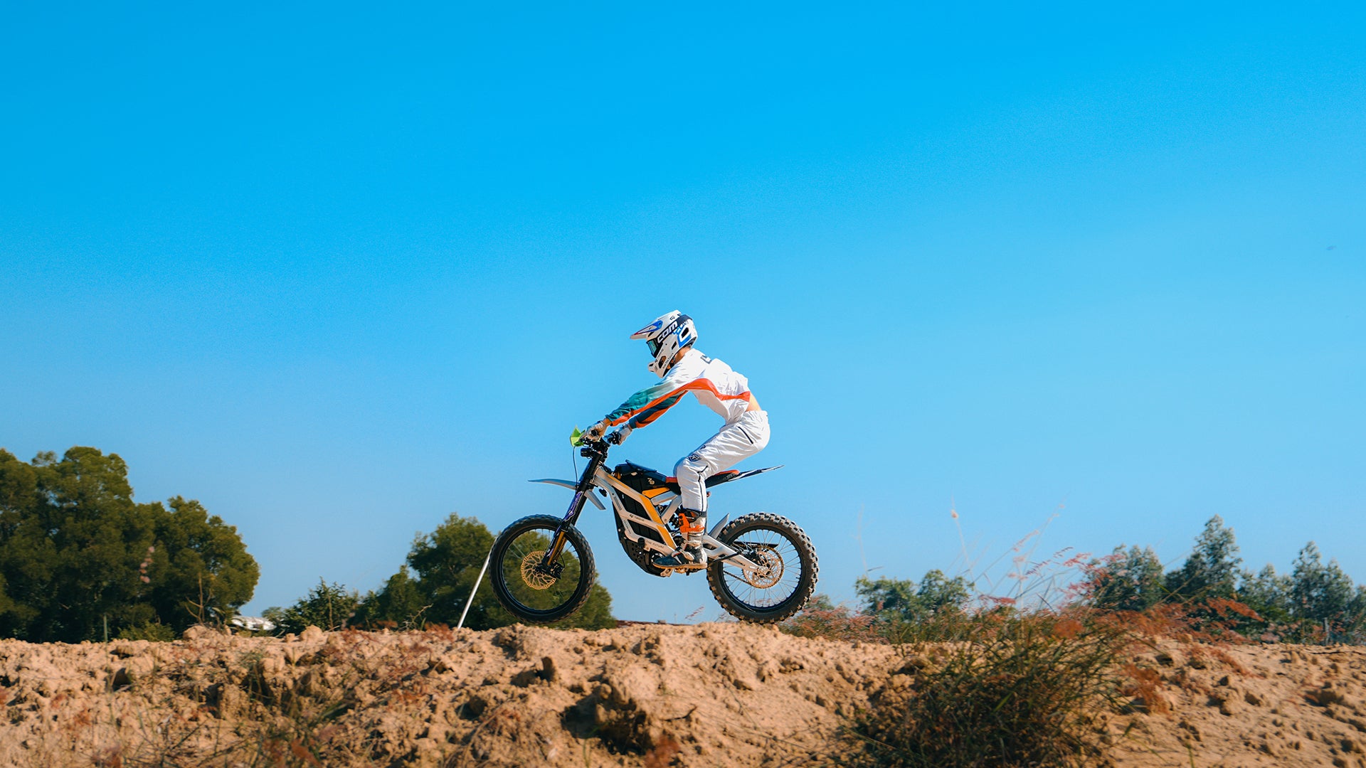 Super Deal! Kick&Move Falcon Pro e-Dirtbike 2025 - Zilver/Geel