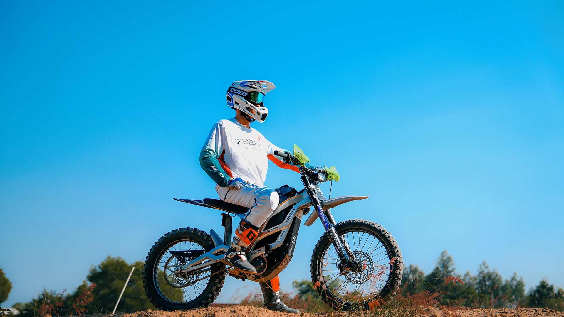 Super Deal! Kick&Move Falcon Pro e-Dirtbike 2025 - Zilver/Geel