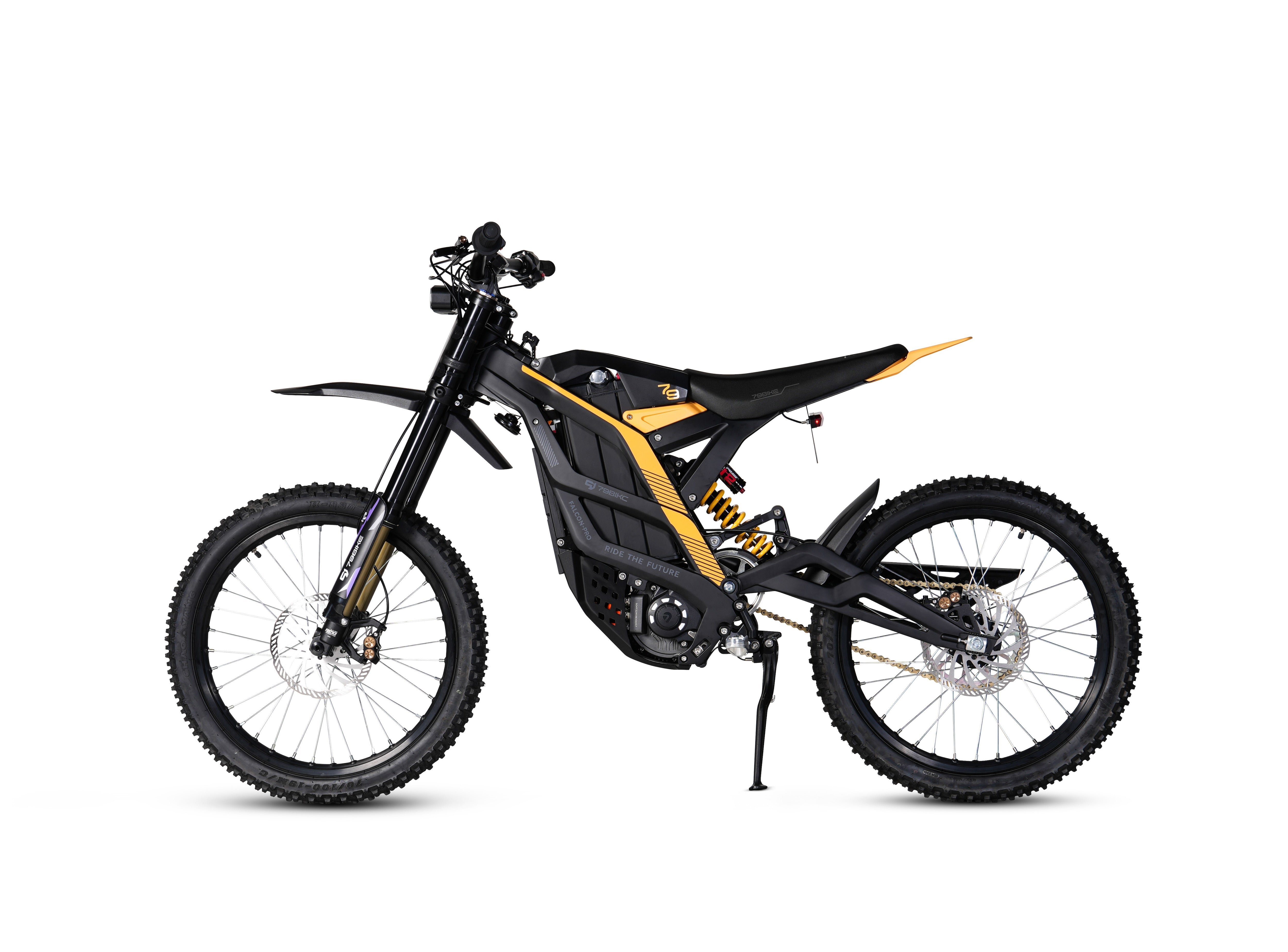Super Deal! Kick&Move Falcon Pro e-Dirtbike 2025 - Zwart/Geel