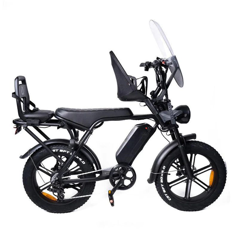 Kick&Move V8.3 - Family Fatbike - Zwart (alle accessoires inbegrepen)