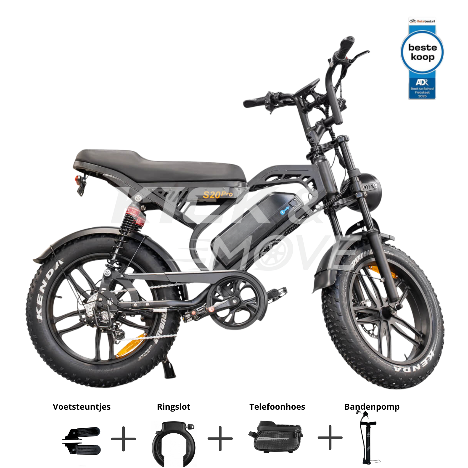 Super Deal! Kick&Move S20 PRO 9.0 2025 - Zwart - Hydraulische remmen